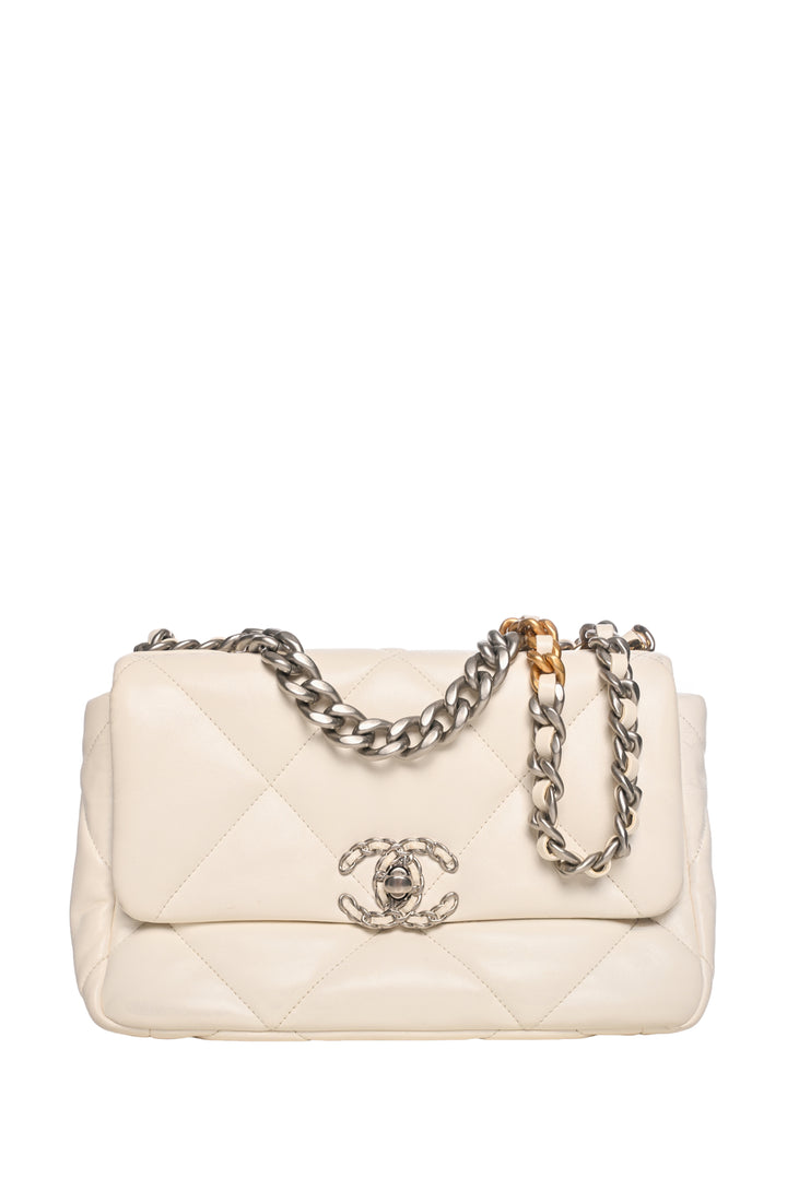 Chanel Goatskin Quilted Medium 19 Flap Bag