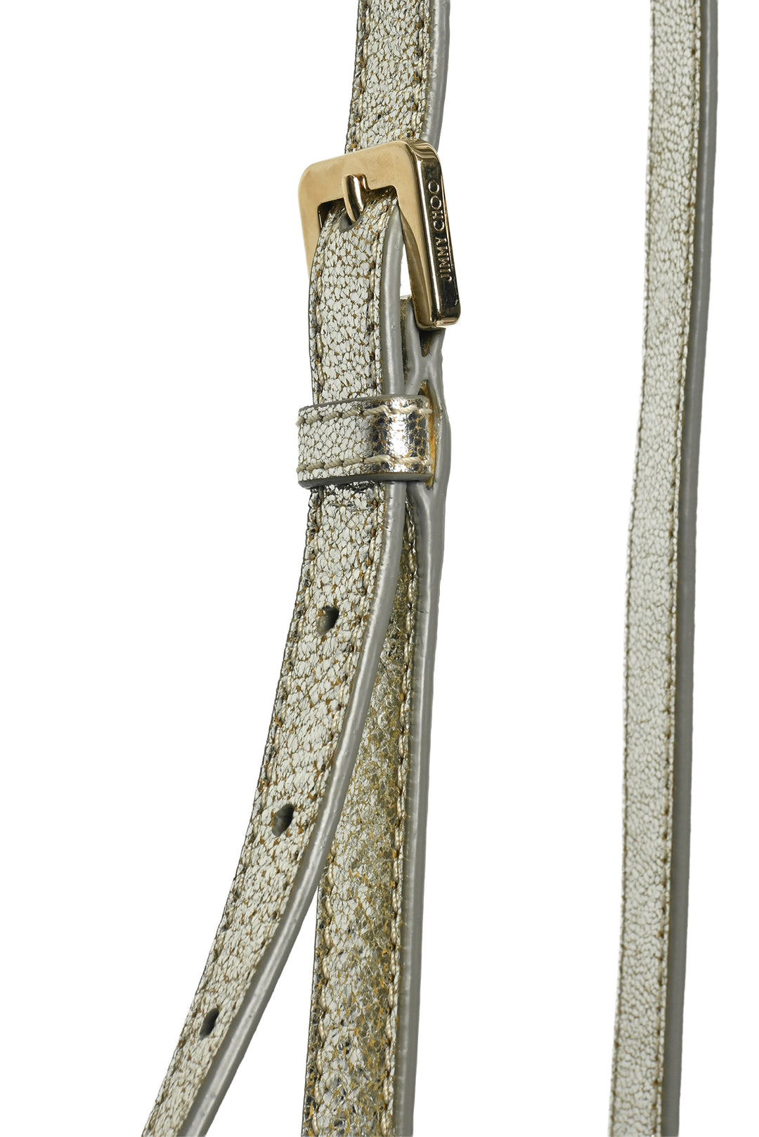 Jimmy Choo Star Studs Metallic Leather Bucket Bag Crossbody