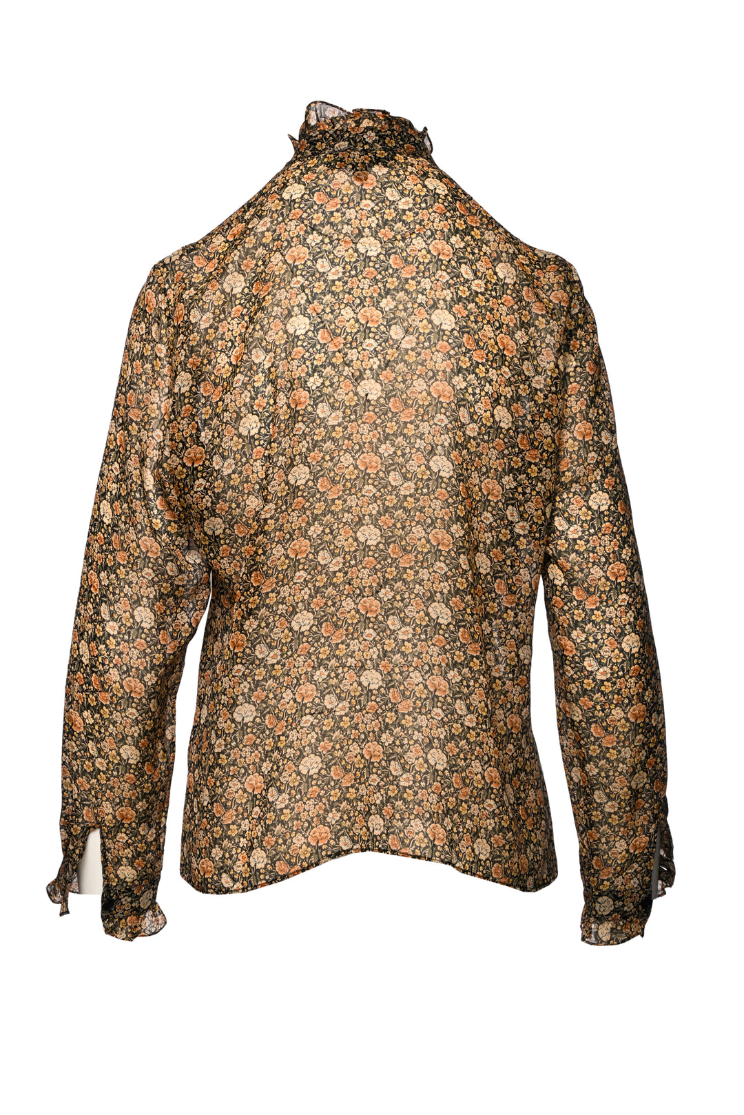 Nili Lotan Size M Floral Ruffle Blouse