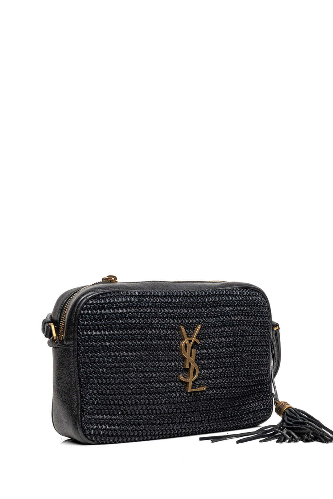 Saint Laurent 2019 Medium Raffia Lou Camera Bag
