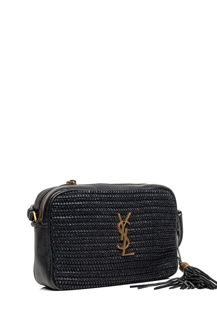Saint Laurent 2019 Medium Raffia Lou Camera Bag