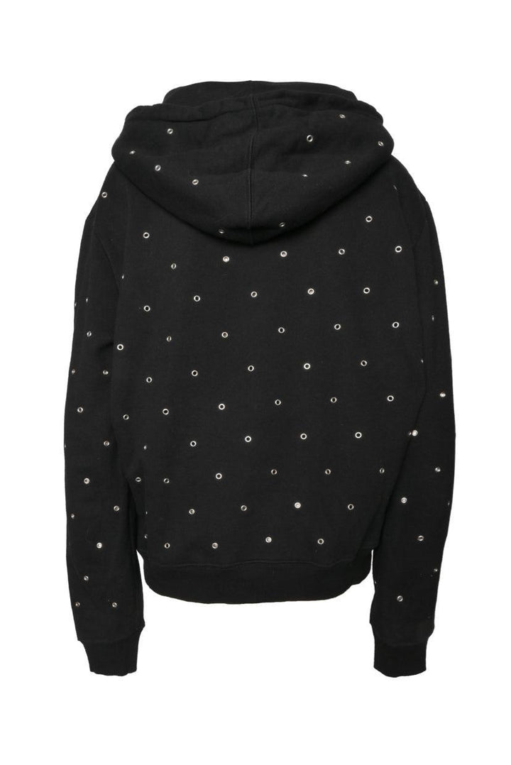 Saint Laurent Size M Rivet Studded Logo Hoodie