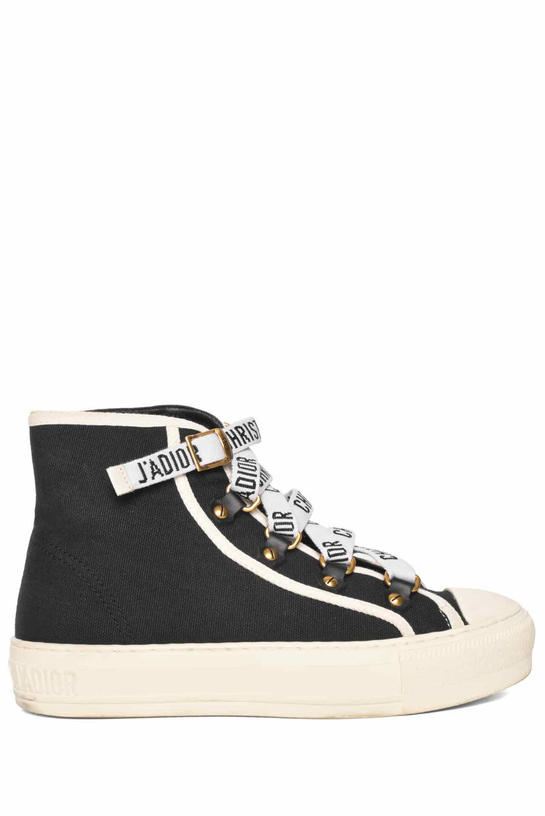 Dior Size 35 Canvas High Top Walk'N'Dior Sneaker