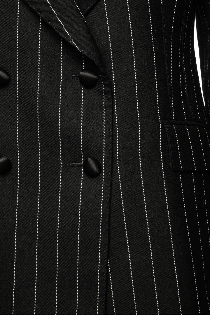 Dolce & Gabbana Size 46/42 Double Breasted Pinstripe Wool Blazer & Pant Suit
