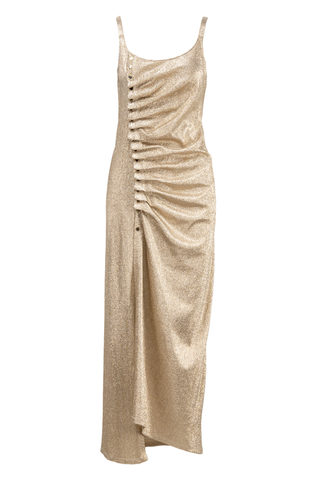 Paco Rabanne Size 40 Side Button Midi Dress
