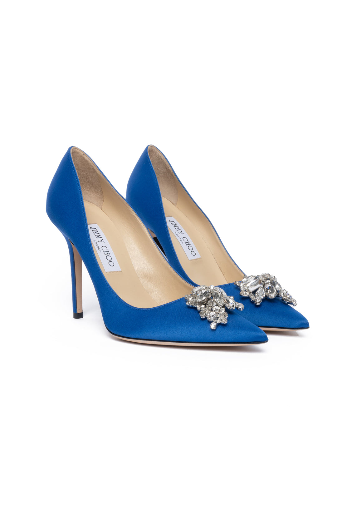 Jimmy Choo Size 38.5 Manda Crystal Embellished Pointed Toe Pumps