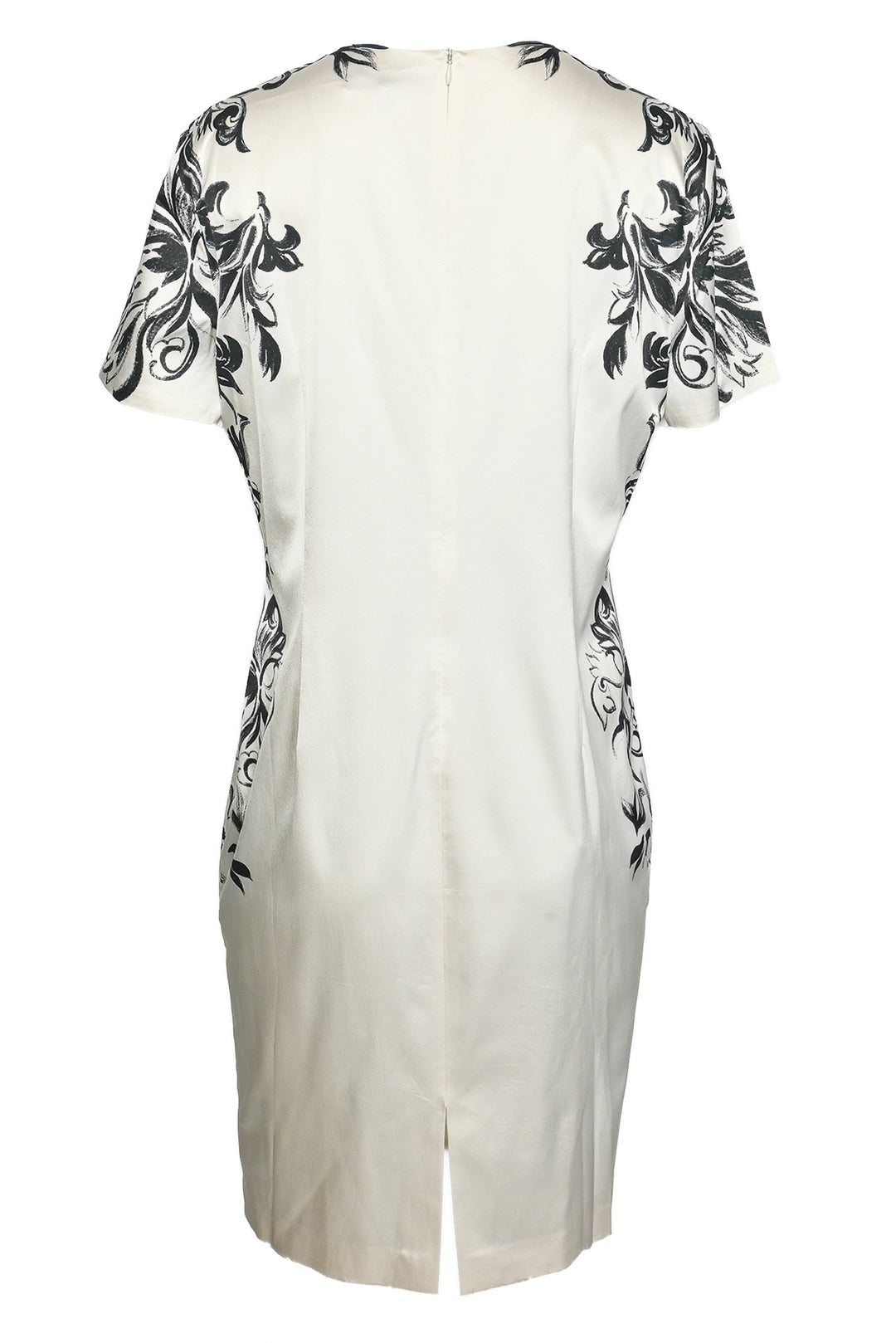 St. John Size 12 Floral Print Silk Dress