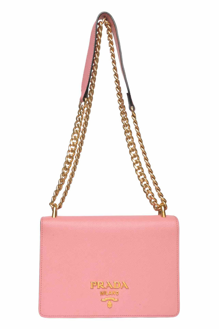 Prada Saffiano Lux Chain Shoulder Bag