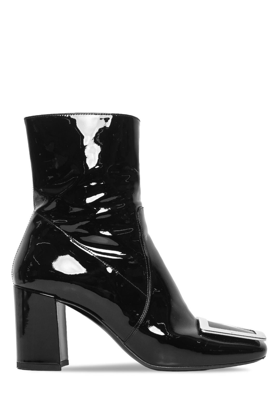 Saint Laurent Size 37.5 Patent Leather Maxine Ankle Boots