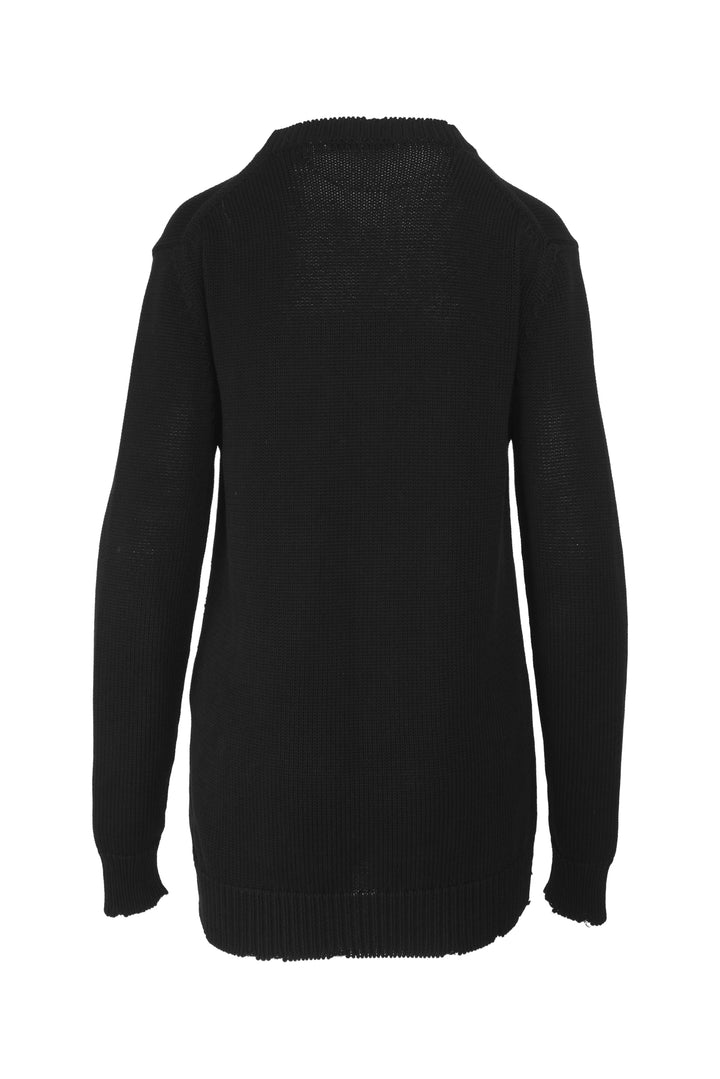 Givenchy Size S Distressed Logo Intarsia Sweater