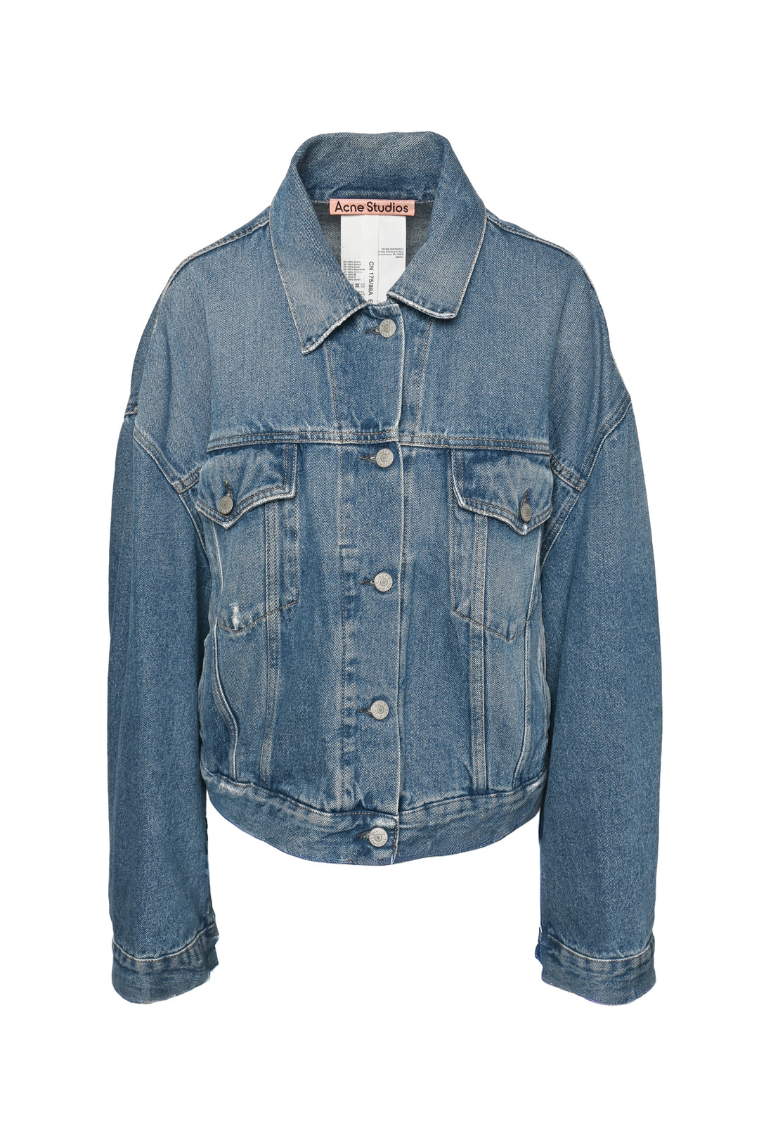 Acne Studios Size 6 Relaxed Cropped Fit Denim Jacket
