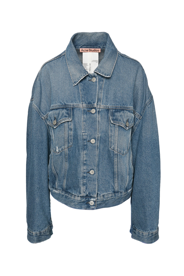 Acne Studios Size 6 Relaxed Cropped Fit Denim Jacket
