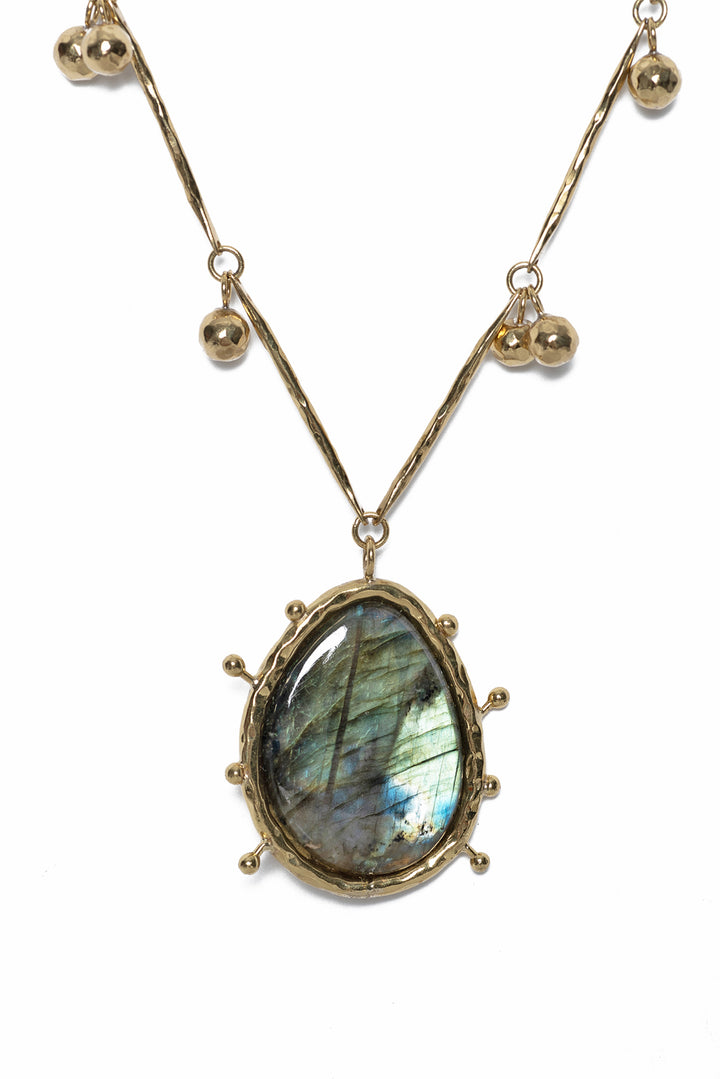 Ulla Johnson Stone Pendant Beaded Necklace