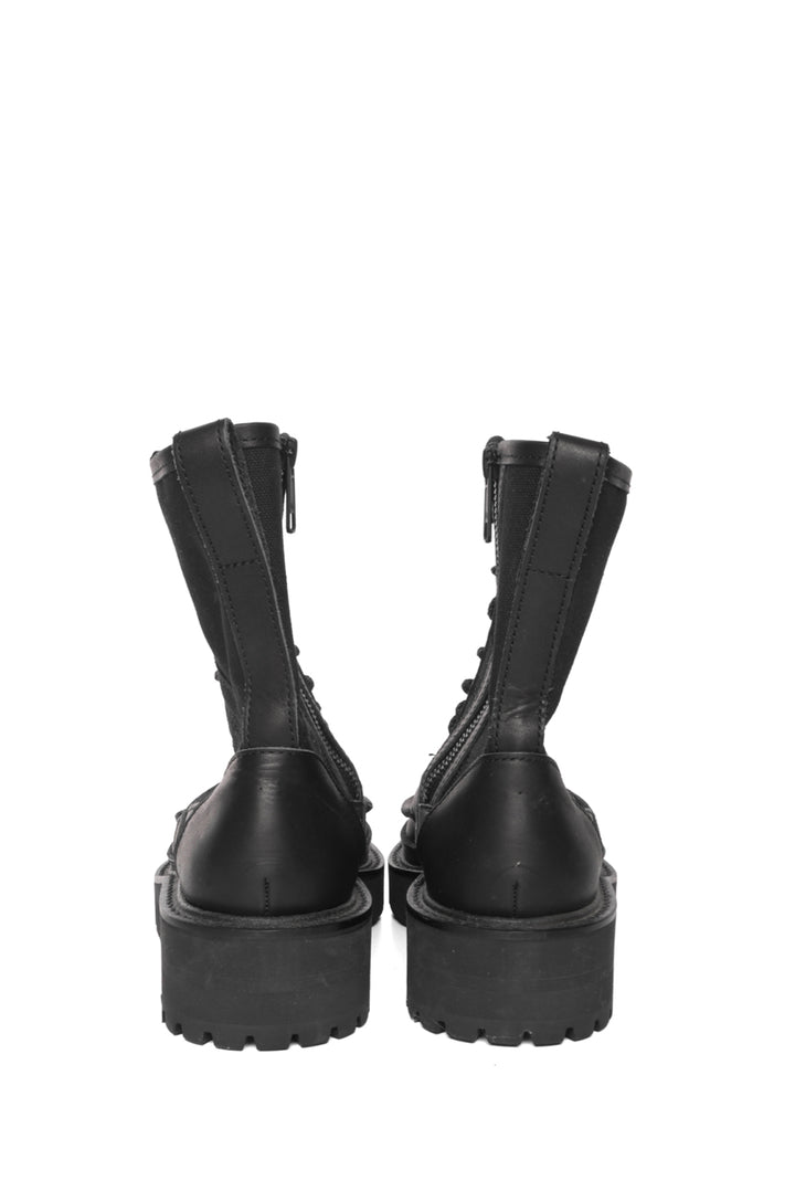 Y's Size 39 Cotton Duck/Leather Combination Military Boots