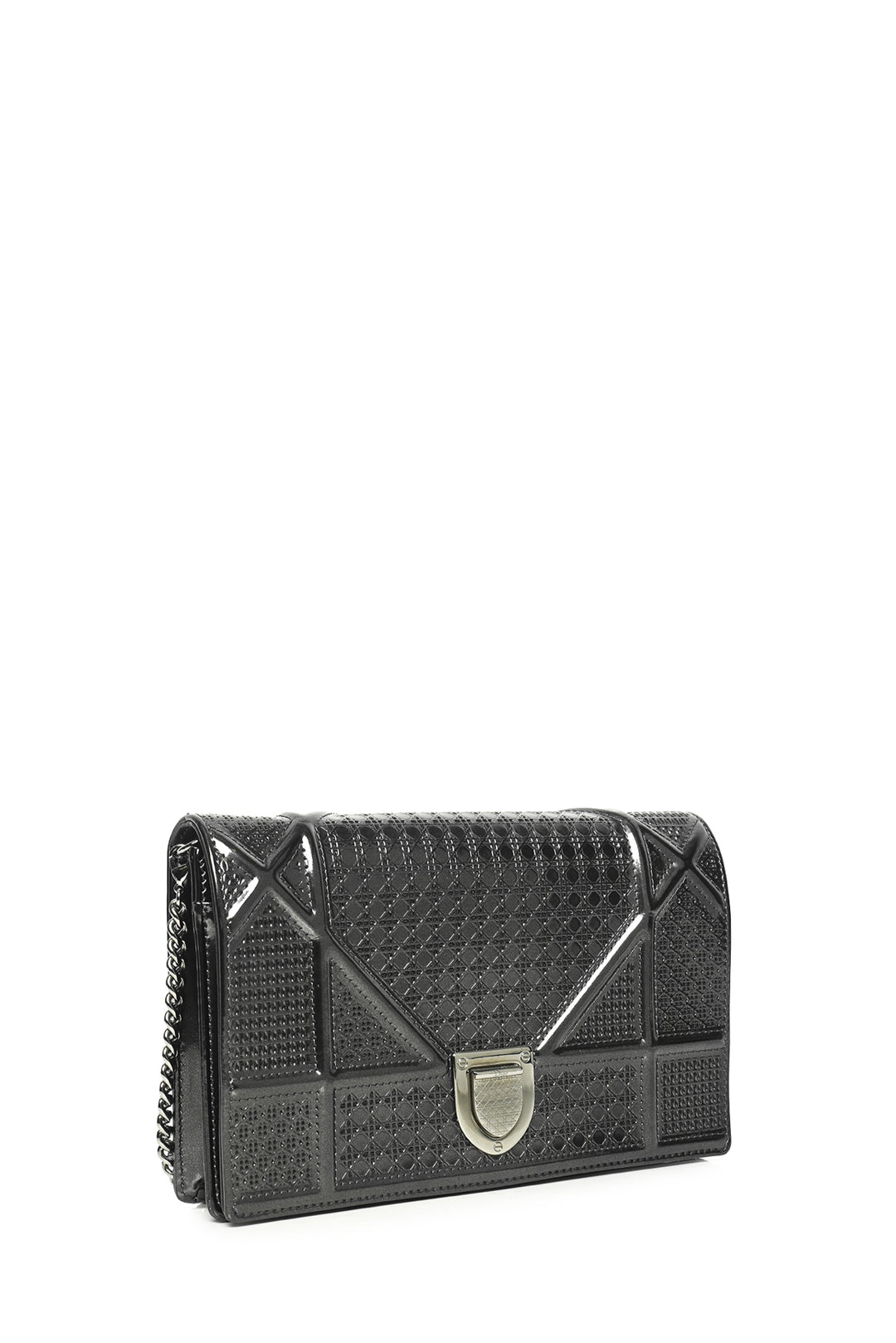 Dior 2016 Metallic Diorama Wallet on Chain