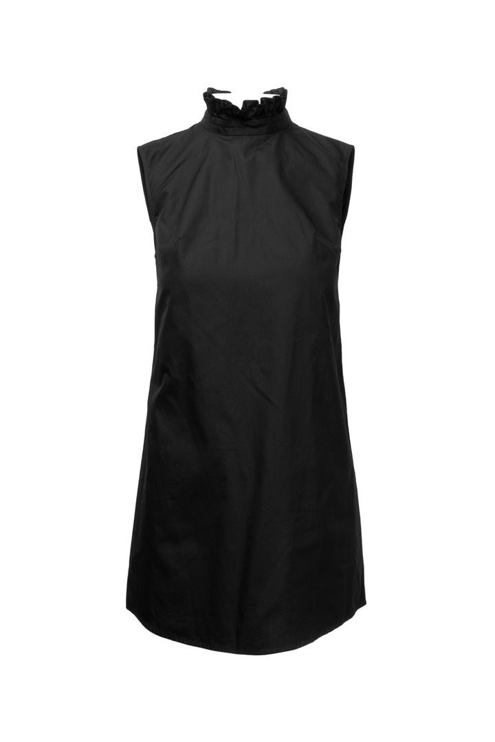 Cecilie Bahnsen Size 2 Ruffle Mock Neck Sleeveless Cotton Mini Dress