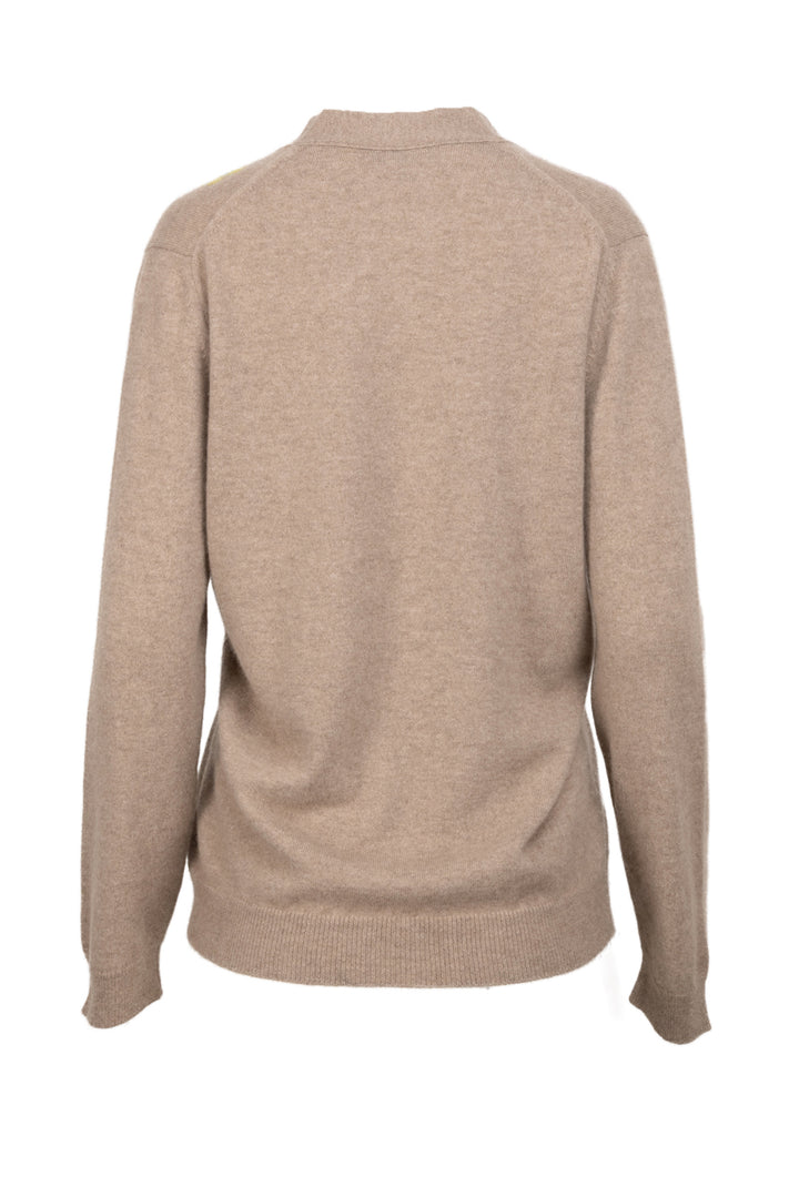 Queene and Belle Size S Floral Knit Cashmere Cardigan