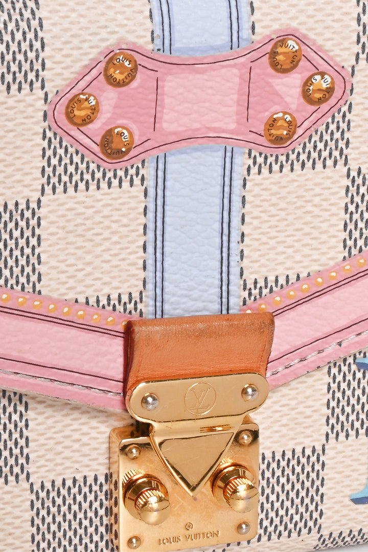 Louis Vuitton 2018 Damier Azur Summer Trunks Sarah Wallet