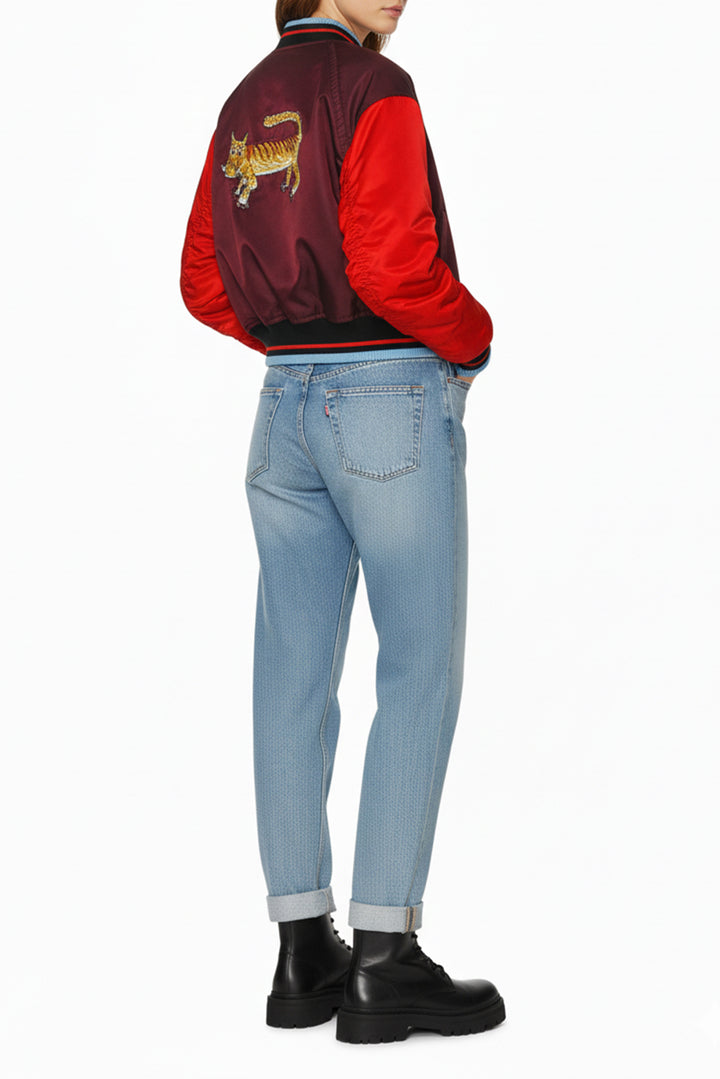 Marni Size 42 Maria Magdalena Suarez Edition Tiger Patch Bomber Jacket