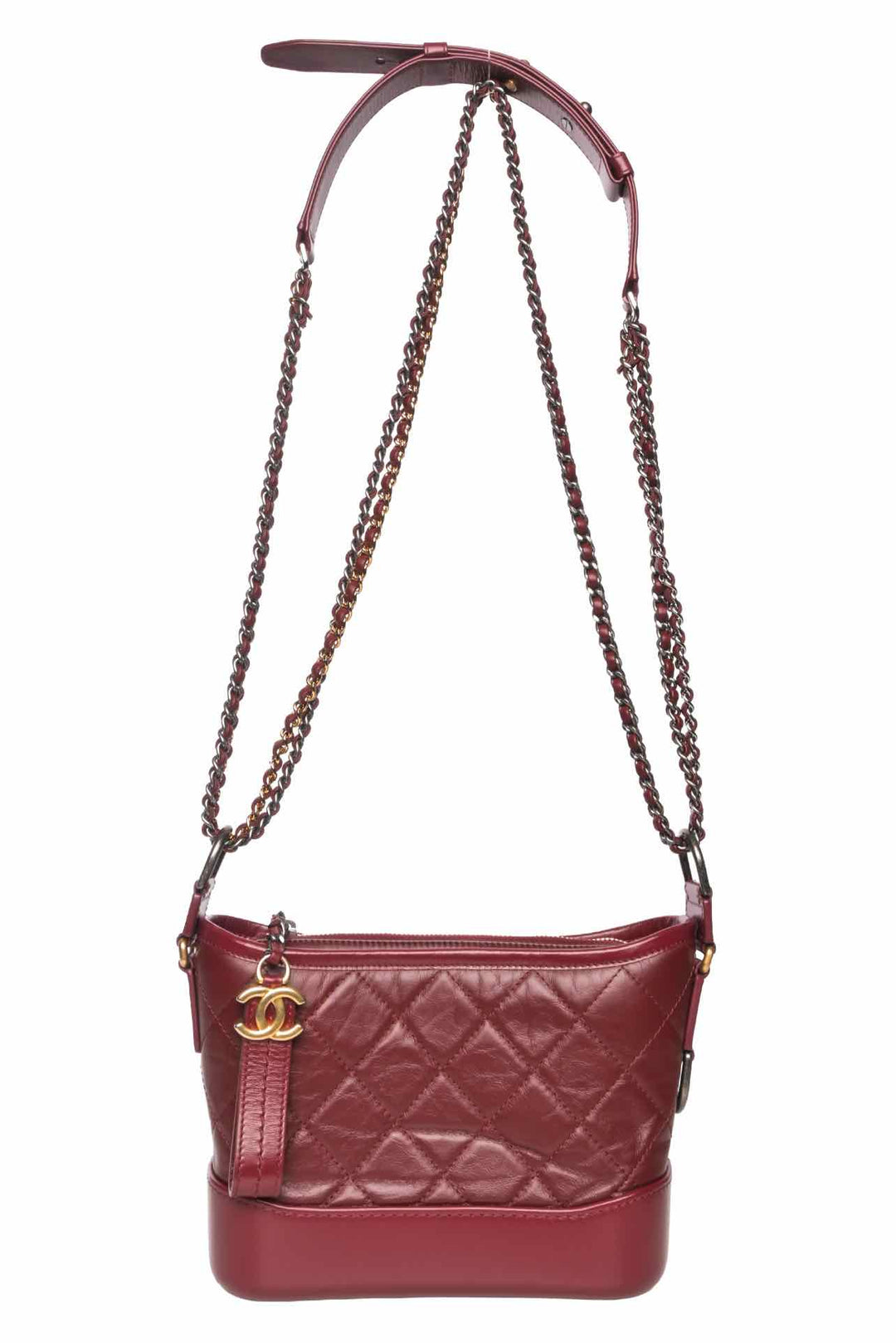 Chanel 2019 Small Gabrielle Rogue Red Chain Hobo