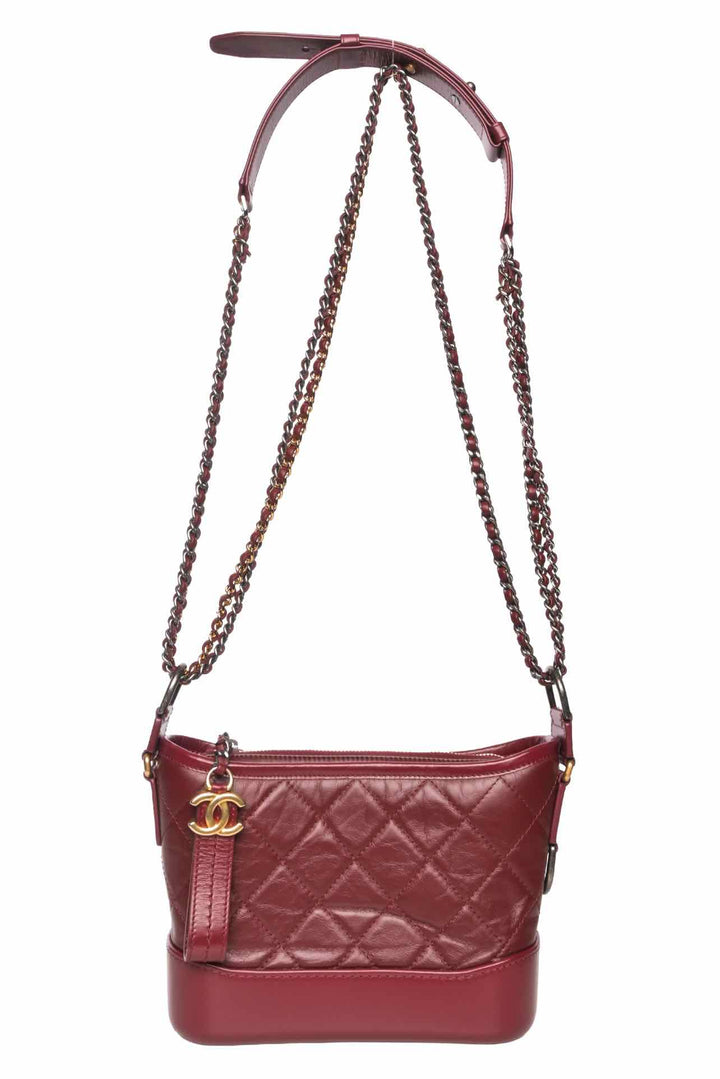 Chanel 2019 Small Gabrielle Rogue Red Chain Hobo