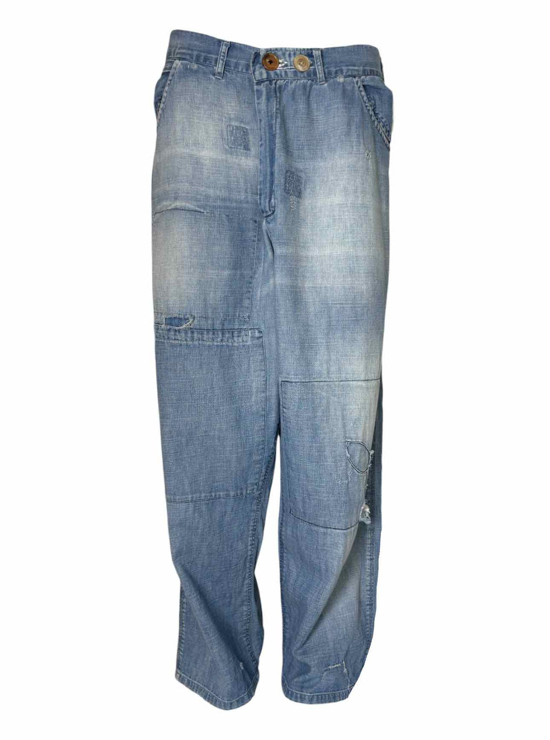 Magnolia Pearl Size OS Distressed Patchwork Jeans