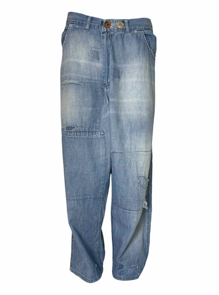 Magnolia Pearl Size OS Distressed Patchwork Jeans