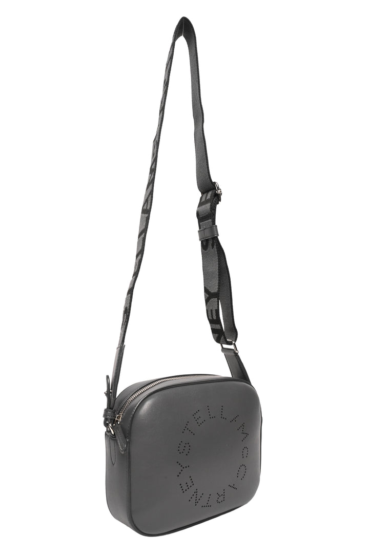 Stella Mccartney Logo Perforated Vegan Alter Nappa Leather Camera Bag Crossbody