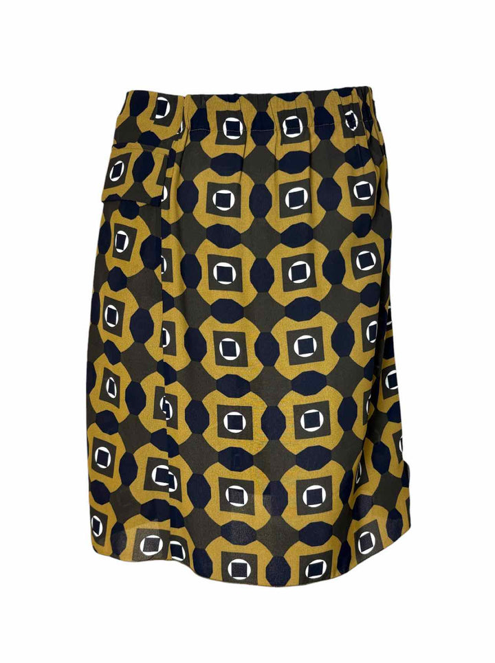Marni Size 40 Pattern Poly Skirt
