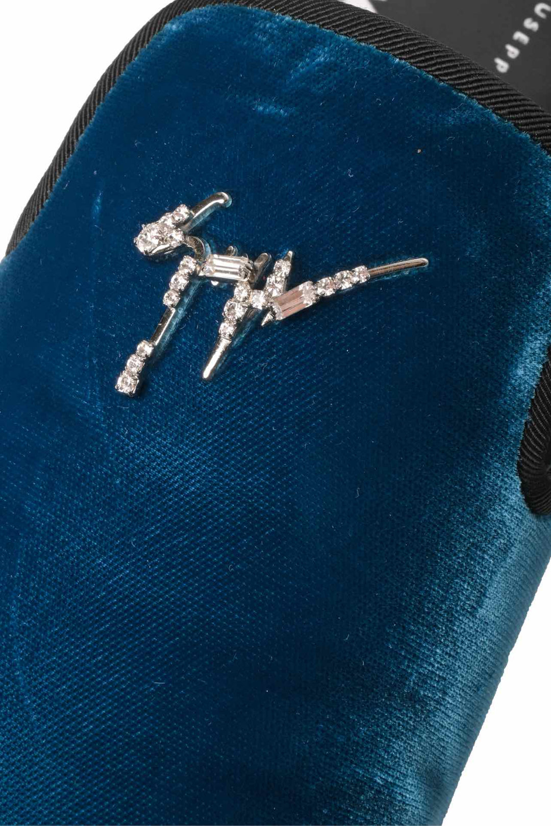 Giuseppe Zanotti Size 40 Elsa Crystal Velvet Mules