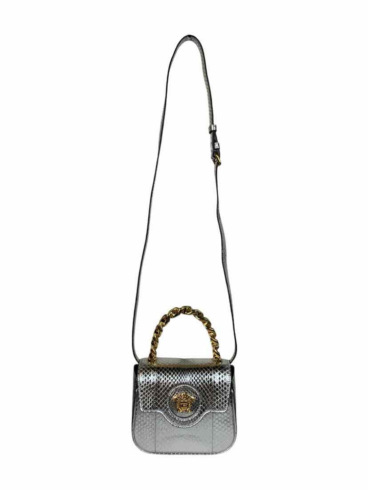 Versace La Medusa Metallic Mini Crossbody Bag