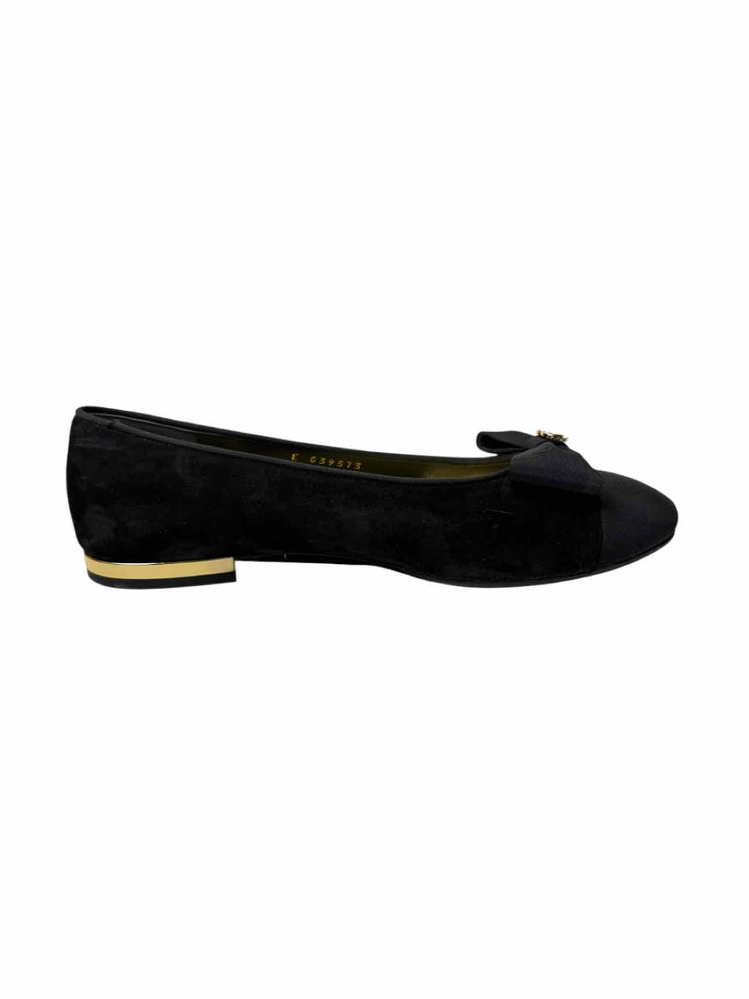 Chanel Size 38.5 Suede/Grosgain Ballet Flats