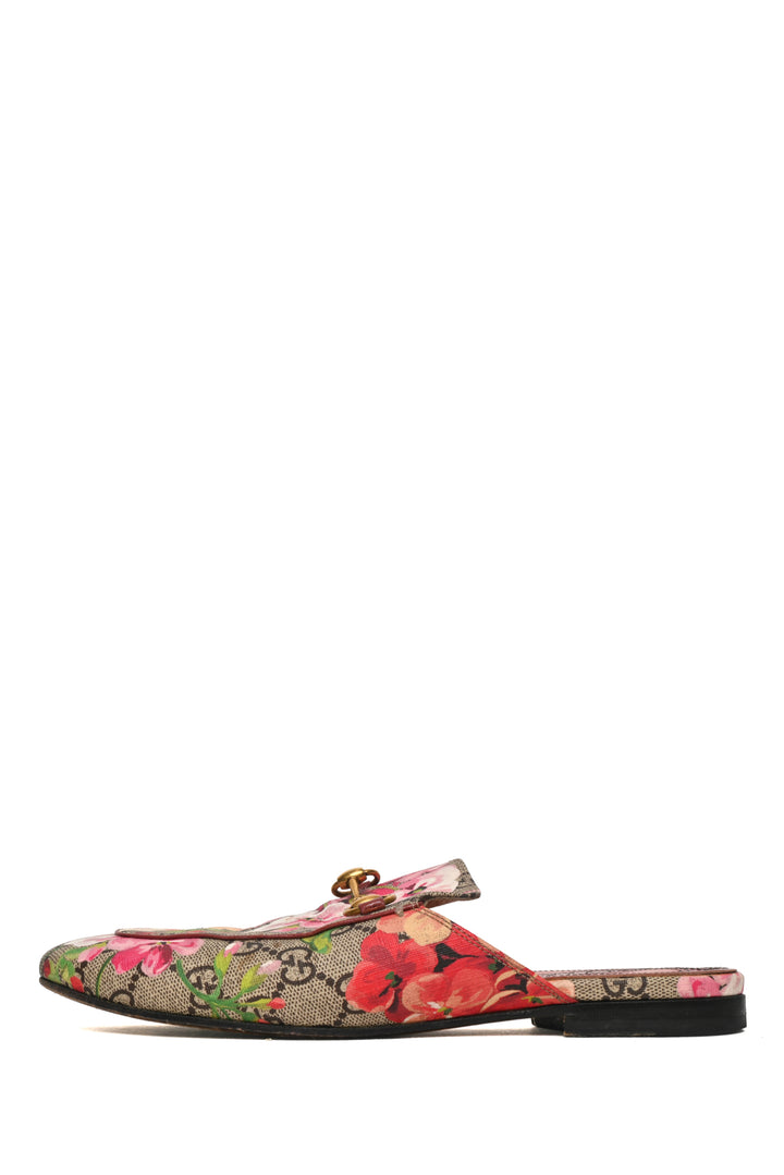 Gucci Size 37 Princetown GG Blooms Loafers