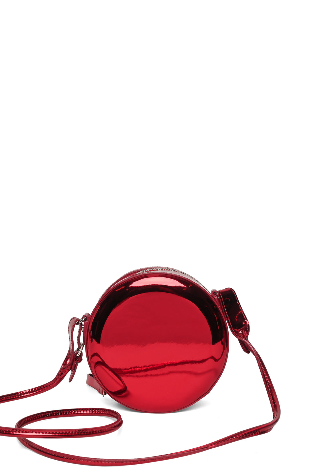 Vivienne Westwood Johanna Metallic Vegan Leather Round Crossbody