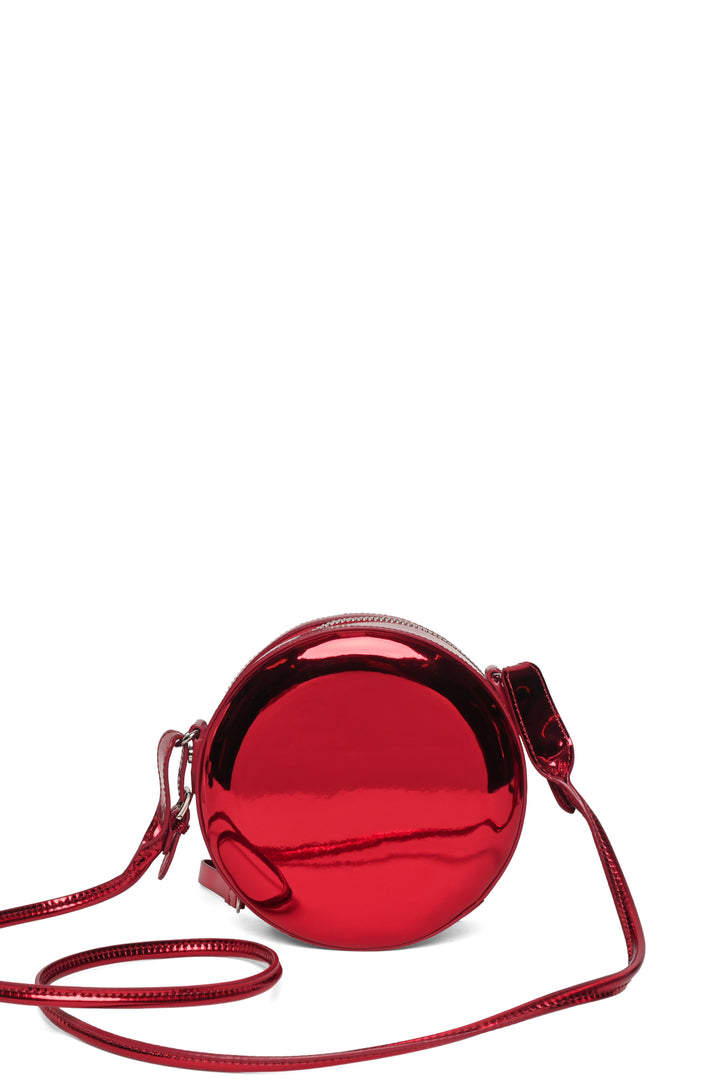 Vivienne Westwood Johanna Metallic Vegan Leather Round Crossbody