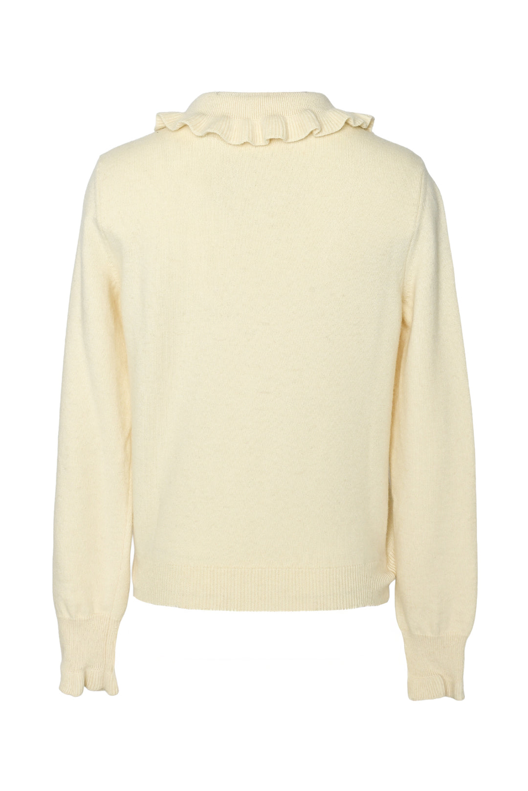 Celine Size M Ruffles Collared Polo Sweater