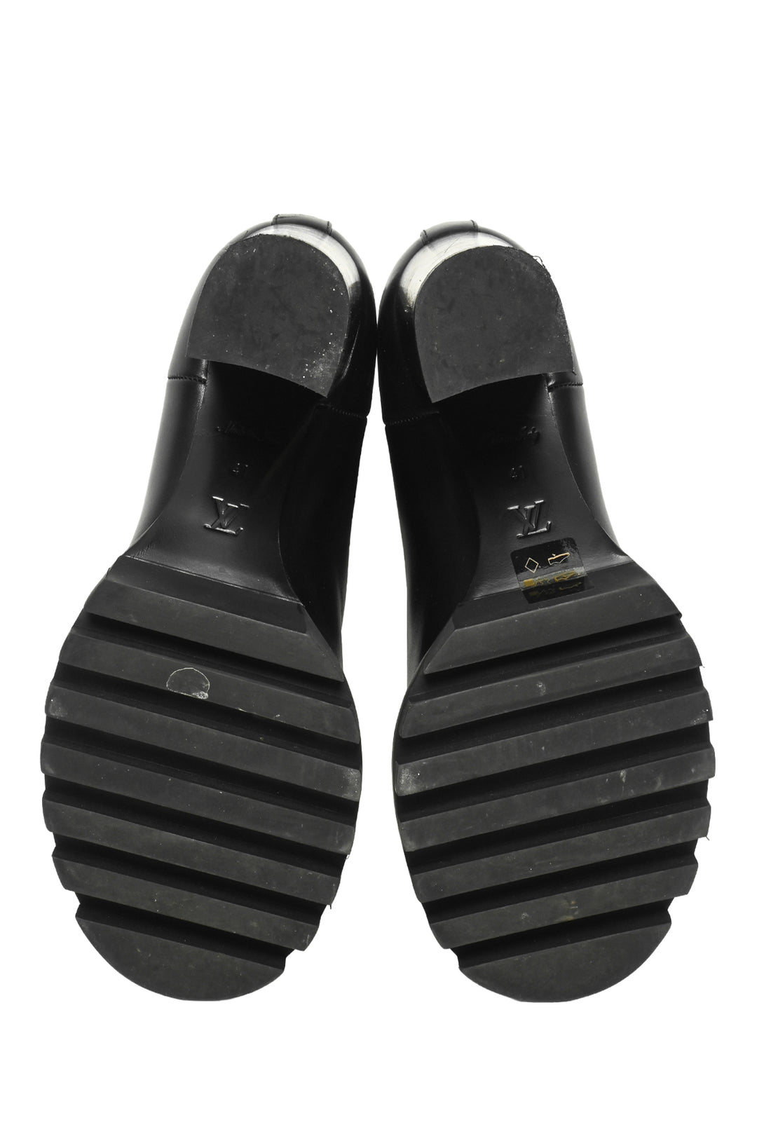 Louis Vuitton Size 41 Leather Studded Combat Boots