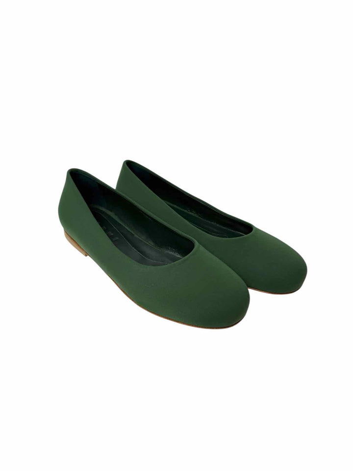 Marni Size 38 Green Fabric Ballet Flats