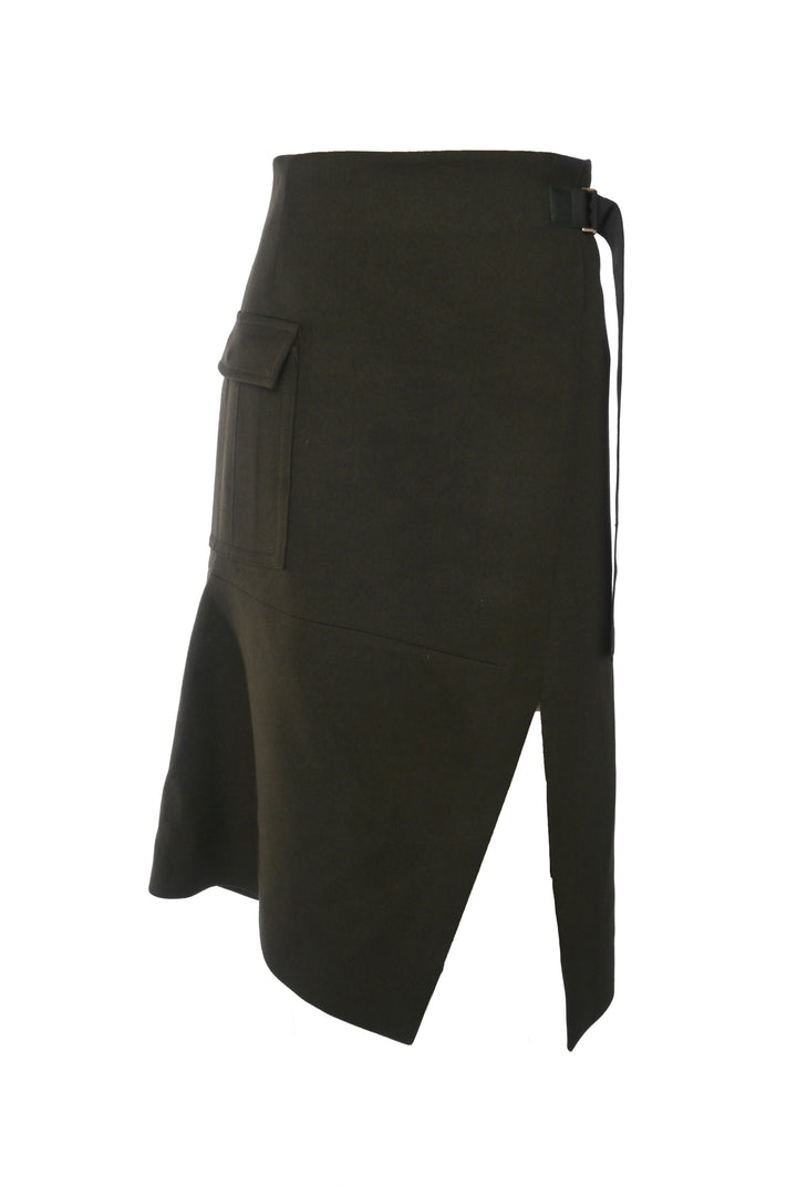 Sacai Size 3 Asymmetric Side Slit Skirt