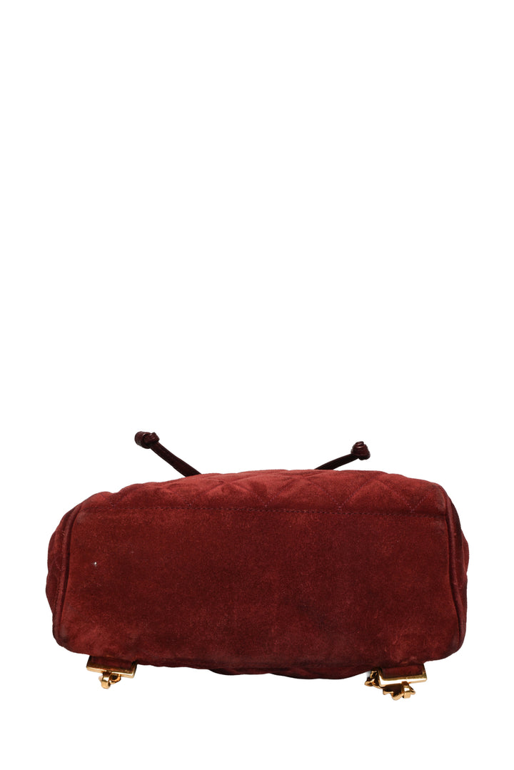 Chanel Suede Quilted BackPack