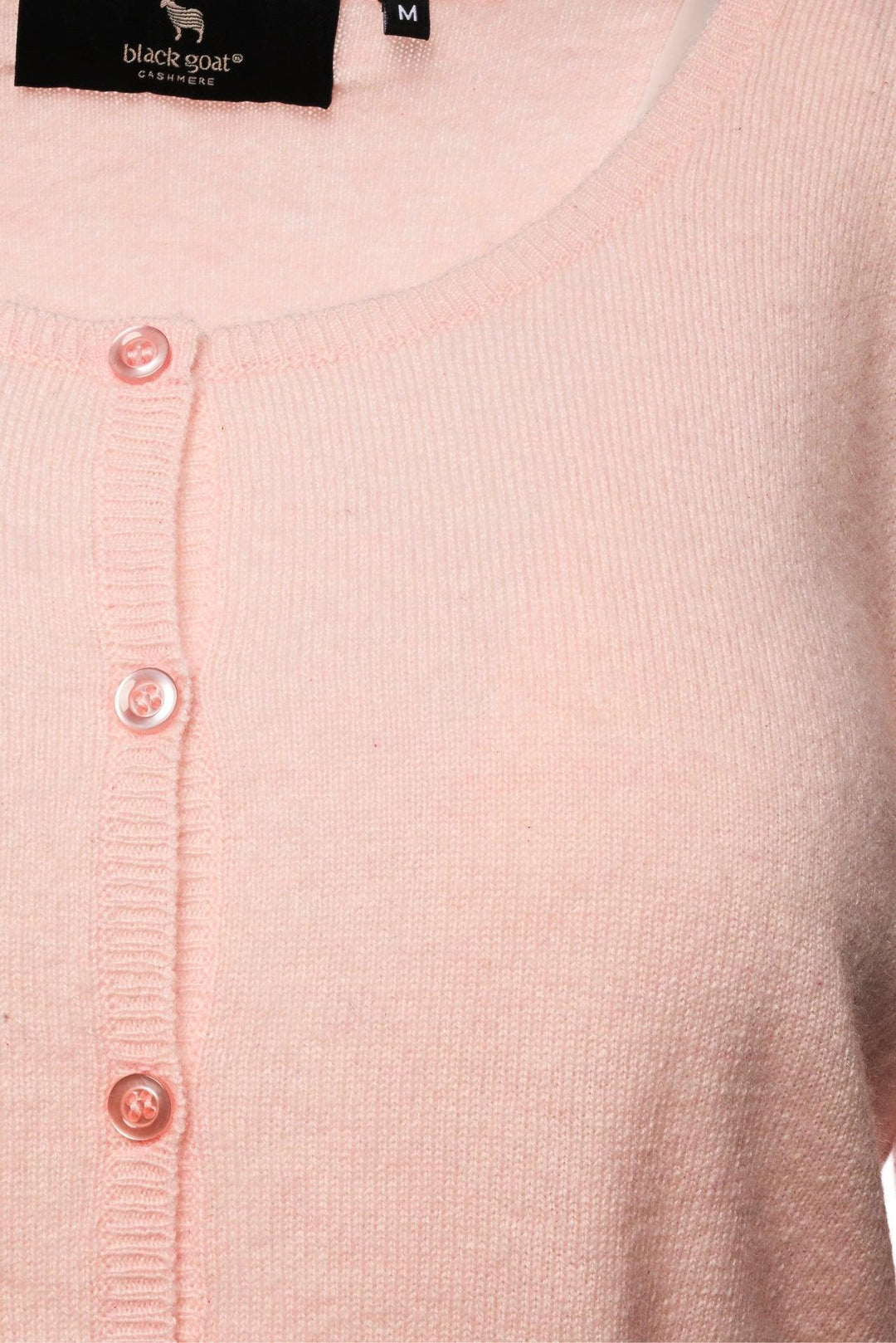 Black Goat Size M Cropped Cashmere Knit Cardigan