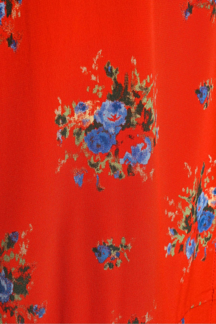 Ganni Size 38 Floral Wrap Maxi Dress