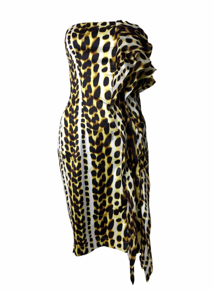 Just Cavalli Size 42 Silk Animal Print  Dress