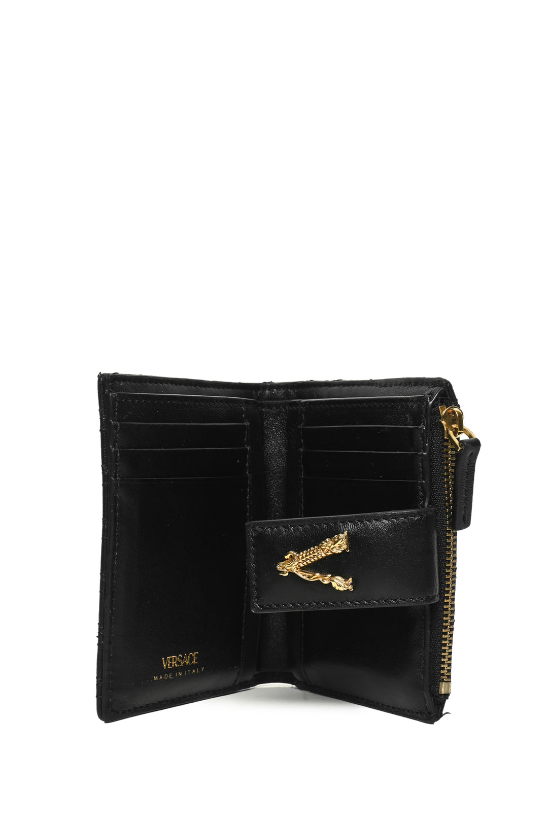 Versace Nappa Quilted Virtus Bifold Wallet