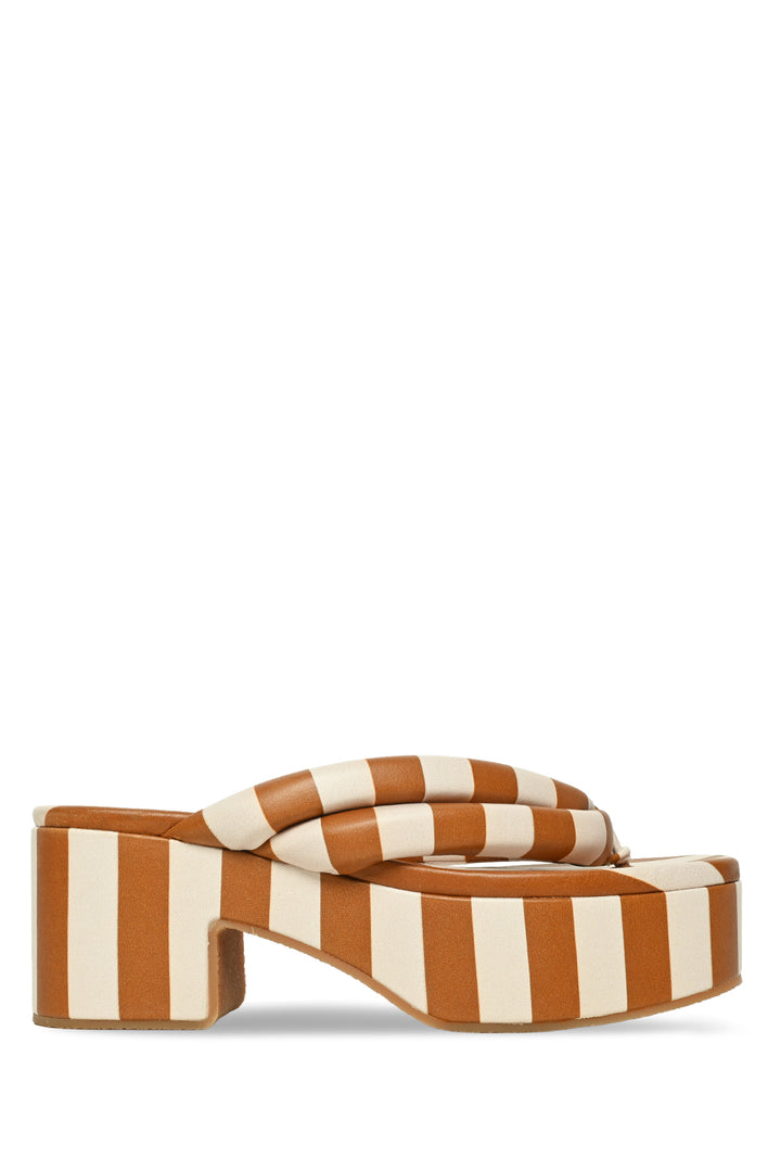 Dries Van Noten Size 37.5 Striped Platform Sandals