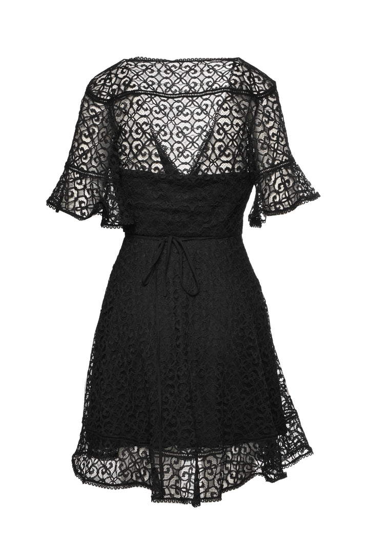 Jonathan Simkhai Size S Isabella Lace Wrap Mini Dress