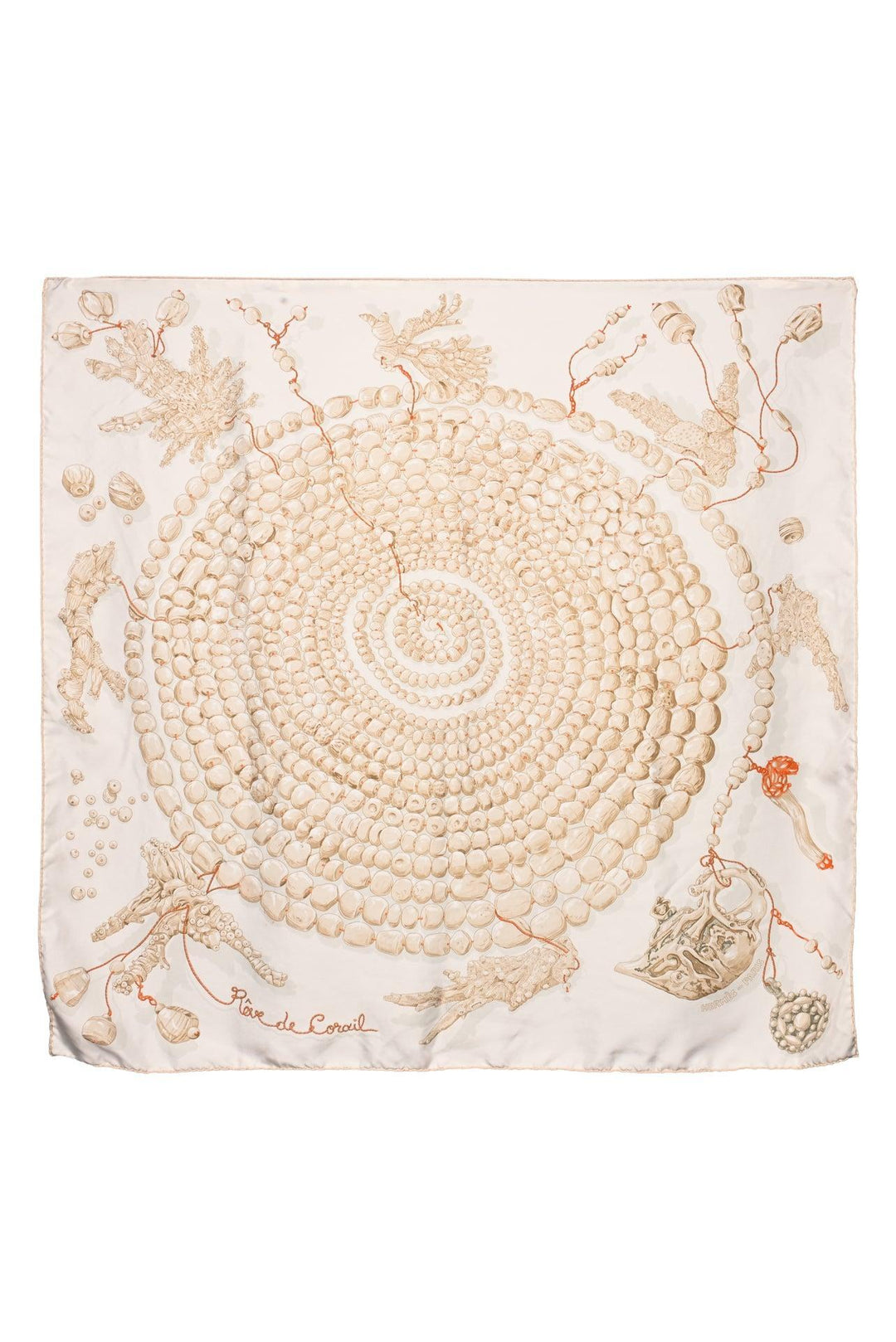 Hermes Reve de Corail Silk Scarf