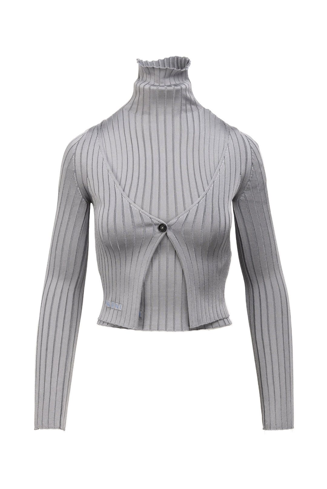 Marni Size 40 Turtleneck Sleeveless Top & Ribbed Cardigan