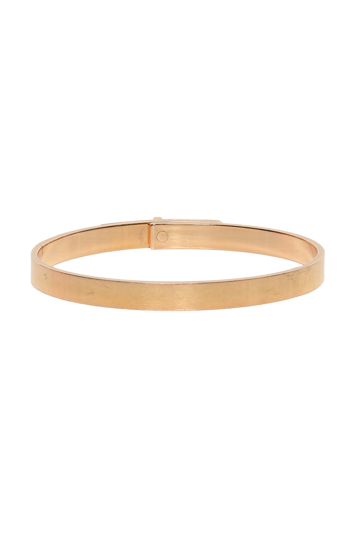 Hermes Size SH 2023 18K Rose Gold Kelly Diamond Bracelet