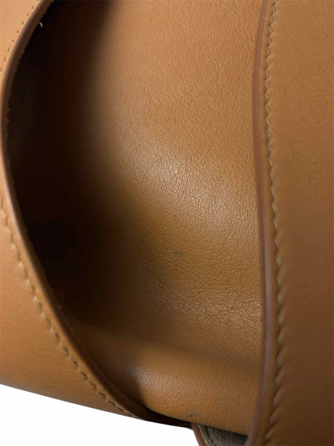Ulla Johnson Tan Brown Lotus Pleated Leather Bucket Bag